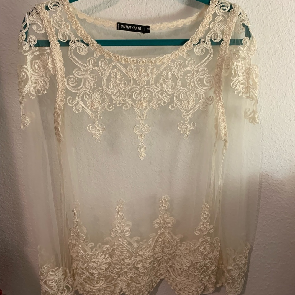 White mesh top